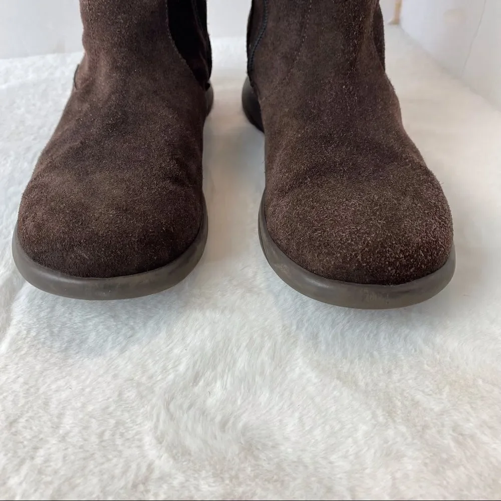 Tabarca By Pepa Brown Suede Embroidered Calf Boots Size 38
